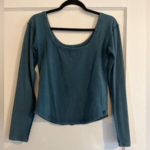 We The Free Deep Teal Long Sleeve Top
